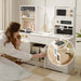 Tiny Land® Play Kitchen with Running Water - Iconic Aqua Kitchen in Cream – faucet and sink detail