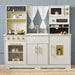 Tiny Land® Play Kitchen with Running Water - Iconic Aqua Kitchen in Cream – complete cream play kitchen