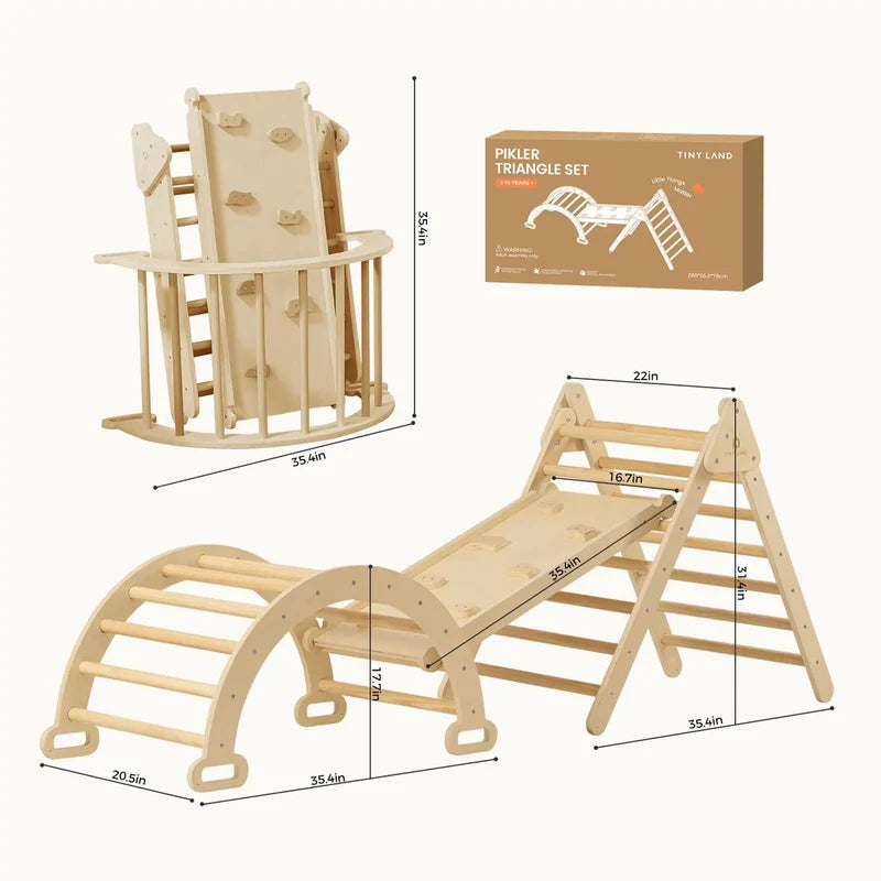Tiny Land® 7-in-1 Montessori Climbing Set with Play Pad – climbing set additional feature view
