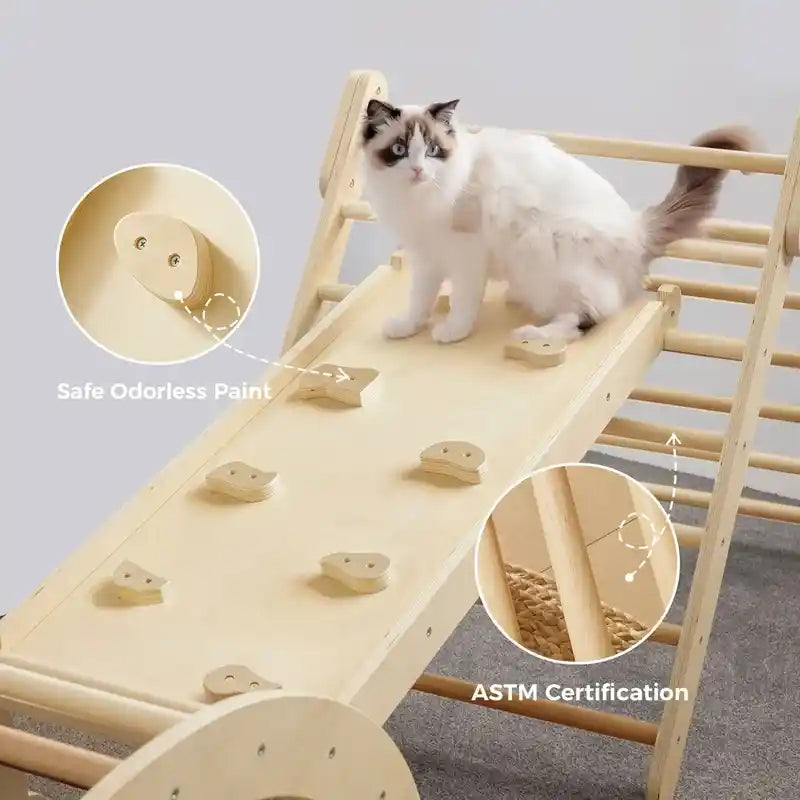 Tiny Land® 7-in-1 Montessori Climbing Set with Play Pad – indoor climbing setup