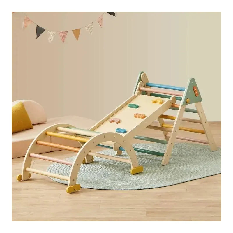 Tiny Land® 7-in-1 Morandi Pikler Triangle Set – complete Morandi climbing set