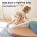 Tiny Land® PlayNest Climbing Blocks - Morandi – child climbing a Morandi ramp with base and slope measurements