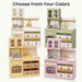 Tiny Land® Wooden Play Kitchen with Storage for Creative Toddlers – Storage kitchen colors: Cream, Sage, Pale Yellow and Sakura Pink
