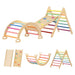 Tiny land 7 in 1 rainbow climbing set all pieces