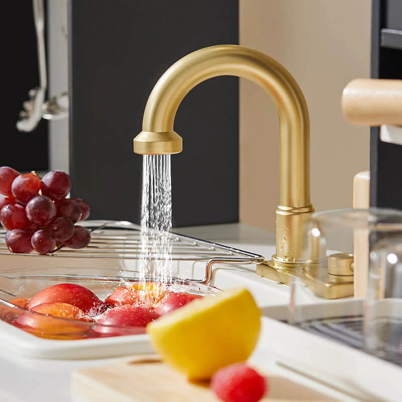 Tiny land _kitchen_with_real_flow_water_system_black_sink
