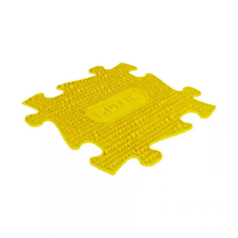 Yellow textured sensory tiles from the Tots Sensory Playmat Set