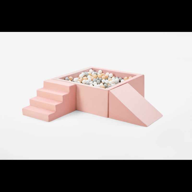 TumbleHouse Ball Pit Bundle with foam climbing ramp and stairs