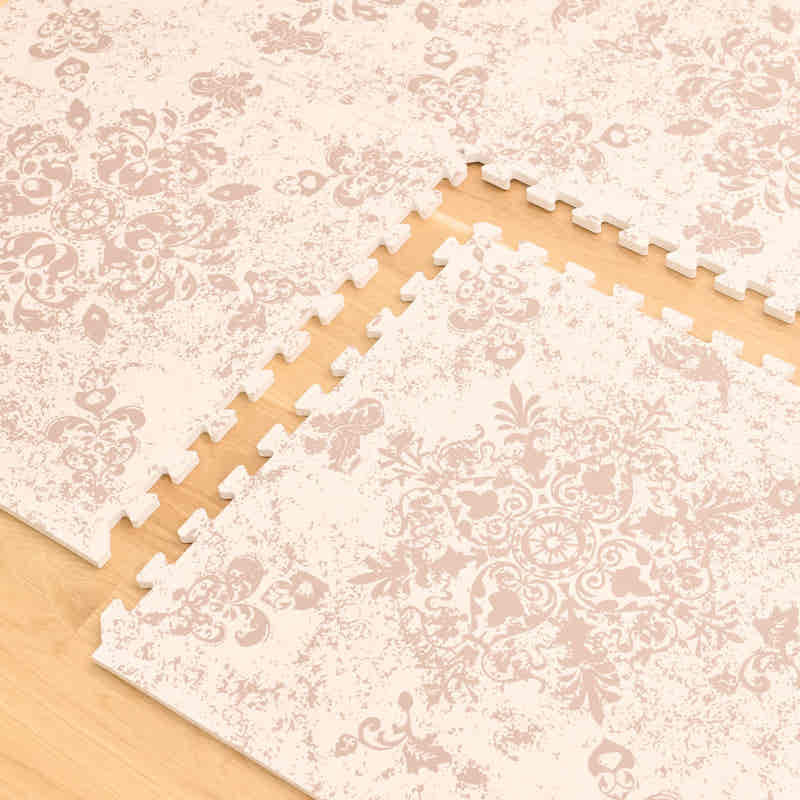 TumbleHouse Brown Persian foam play mat tile detail