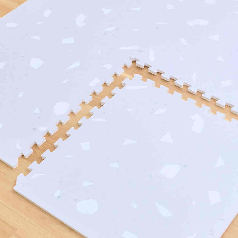 TumbleHouse Lilac Terrazzo foam play mat tile detail