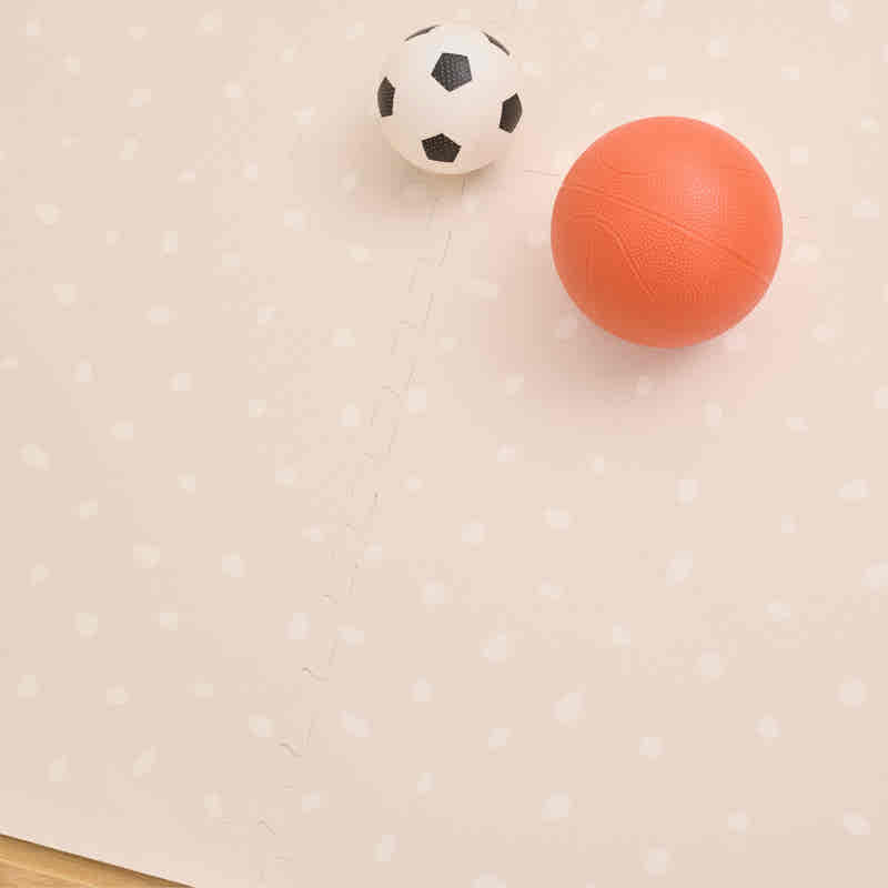 TumbleHouse Foam Play Mat Beige Polka Dot pattern