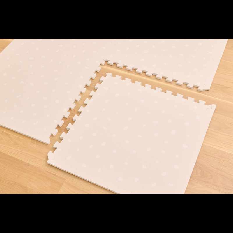 TumbleHouse Foam Play Mat Beige Polka Dot tile detail