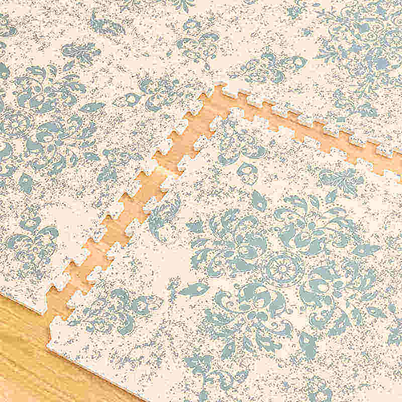 TumbleHouse Foam Play Mat Grey Persian tile detail