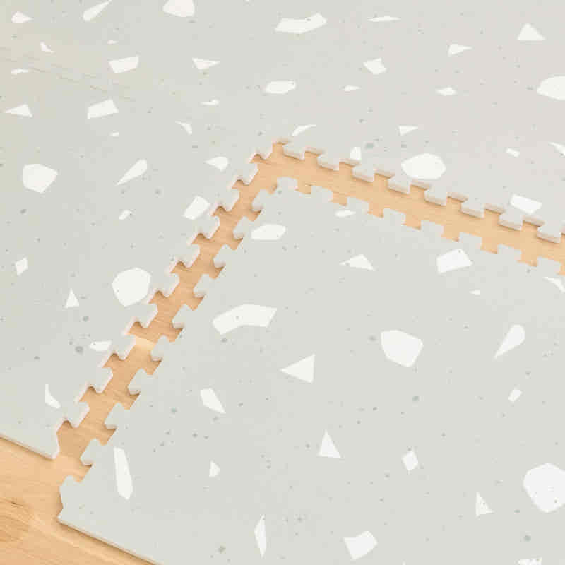 TumbleHouse Foam Play Mat Sage Terrazzo tile detail