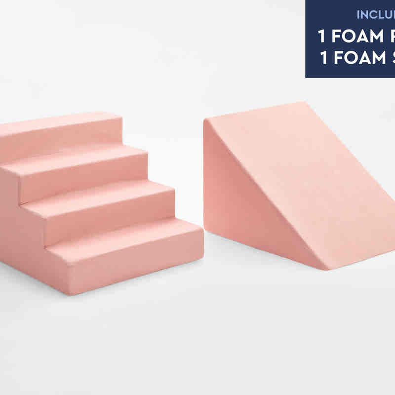 TumbleHouse Foam Ramp + Stairs – indoor soft climbing setup