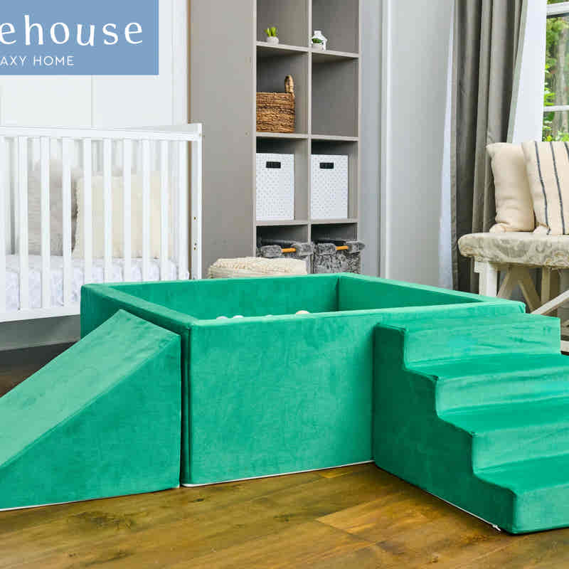 TumbleHouse Foam Ramp + Stairs – soft foam play set view