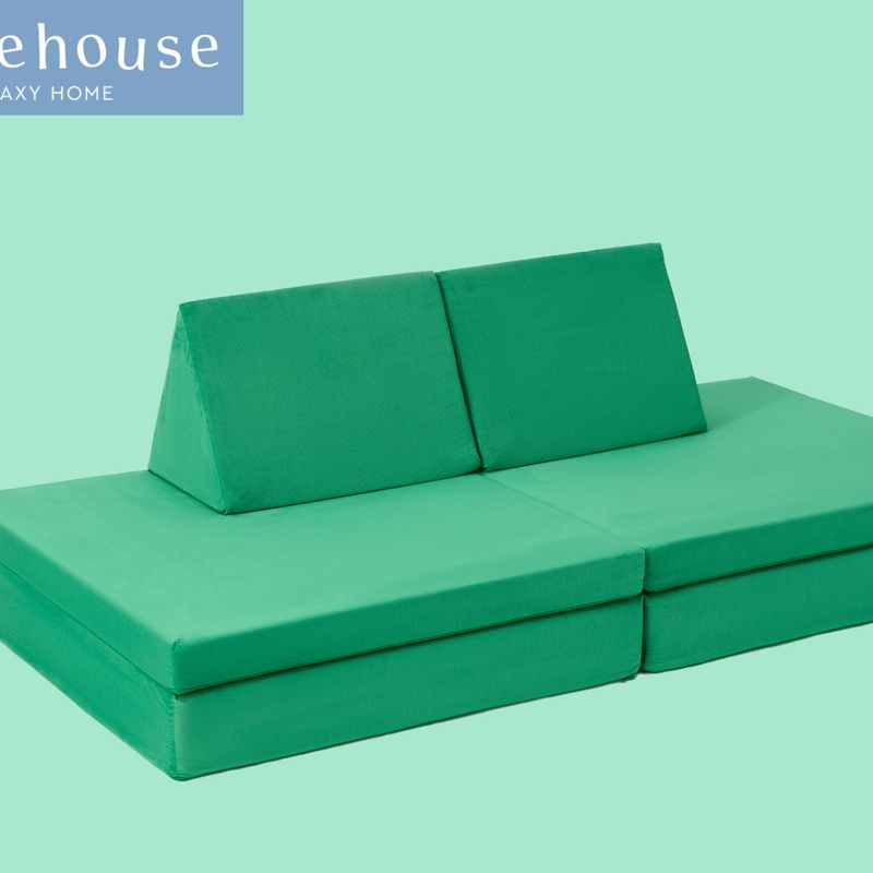 TumbleHouse Play Couch Kelly Green modular foam set