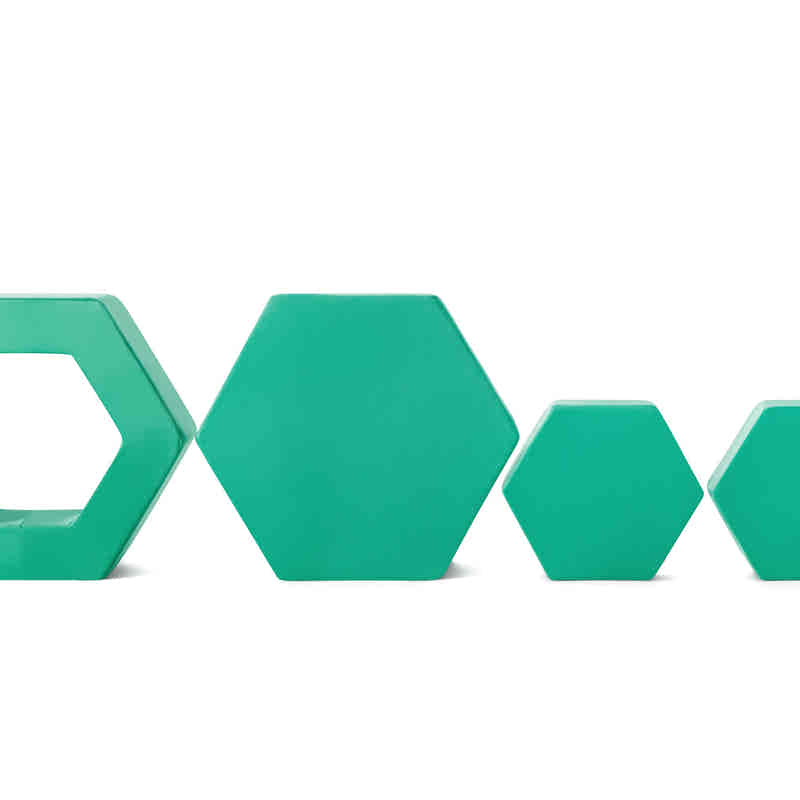 TumbleHouse Play Hexagon foam stepping stone setup