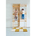 Wooden Climbing Wall With an Avenlur Play Area  Floor Mat with a mom and child