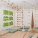 Wall Climbing Gym – Pistachio cloud panels with bars ropes and optional mats