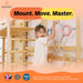 Walnut Modular Swedish Ladder Jungle Gym - 79 Inch Wall Mounted move master