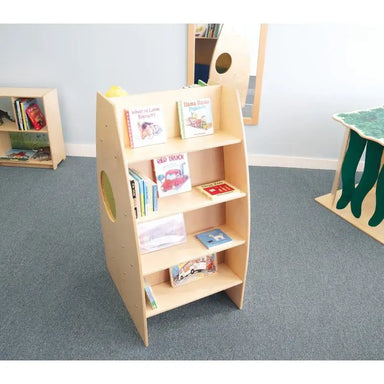 Whitney Brothers® Alone Zone - Quiet Area Private Reading Chair & Bookshelf (WB0240) – Rear bookshelves shown with books