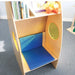 Whitney Brothers® Alone Zone - Quiet Area Private Reading Chair & Bookshelf (WB0240) – Close view of the blue seat cushion and yellow side windows