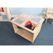 Whitney Brothers Mobile Sensory Play Table With 4 Trays and Lids (WB1775) – Overhead classroom view of sensory trays with sand and play materials