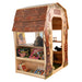 Treehouse Reading Nook - WB1531 – side view with books on the exterior shelves and a clear acrylic window