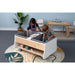 Whitney Brothers Mobile Two Tub Sand and Water Table (WB4048) - two kids using the table for sensory activities in a classroom