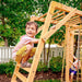 wooden playset ladder on hawthorn xl with boy climbing