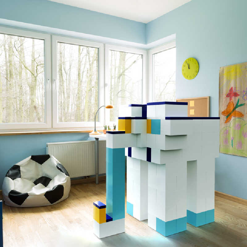 200 Piece Multi Colored Jumbo Sized Modular Building Blocks Kit ...