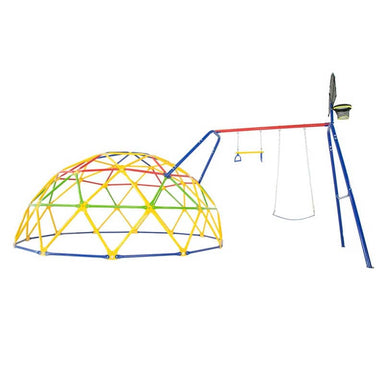 ActivPlay GeoDome Climber with Swing set and Basketball Hoop Outdoor PlaysetSSGDC1