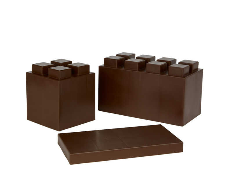 Brown Jumbo Colored Interlocking Blocks by Everblock