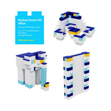 200 Piece Multi Colored Jumbo Sized Modular Building Blocks Kit ...