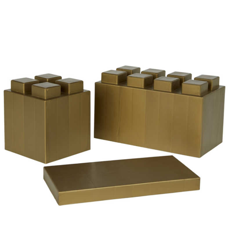 Gold Jumbo Sized Interlocking Blocks by Everblock