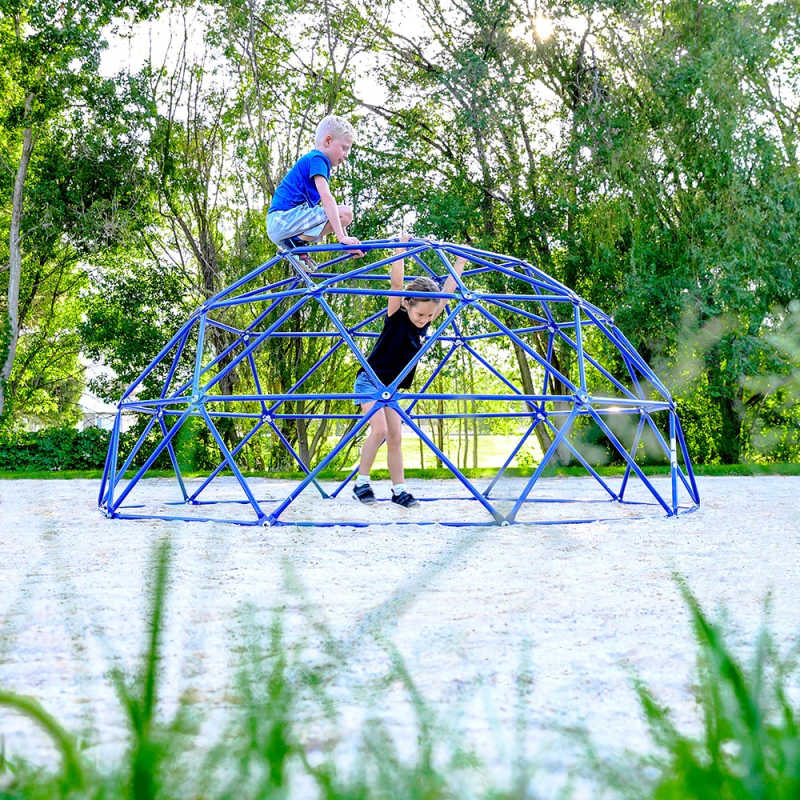 ActivPlay 9' Geo Dome Climber - APGD9B with kids playing on it