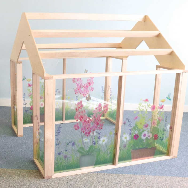 Whitney Brothers® Nature View Wooden Play Greenhouse (WB0511) side view