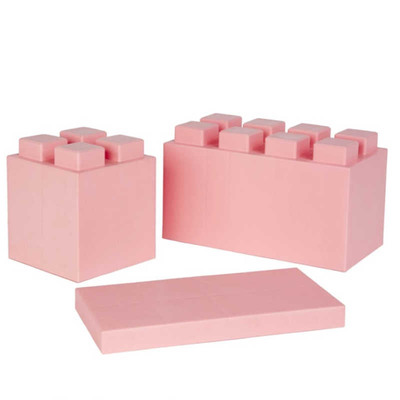 Pink Colored Jumbo Sized Interlocking Building Blocks by Everblock