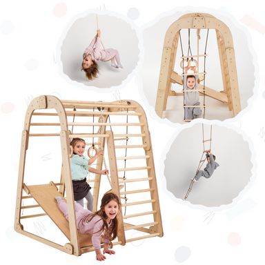 XL Montessori 10 Piece Soft Play Set, Climb & Slide, Pastels